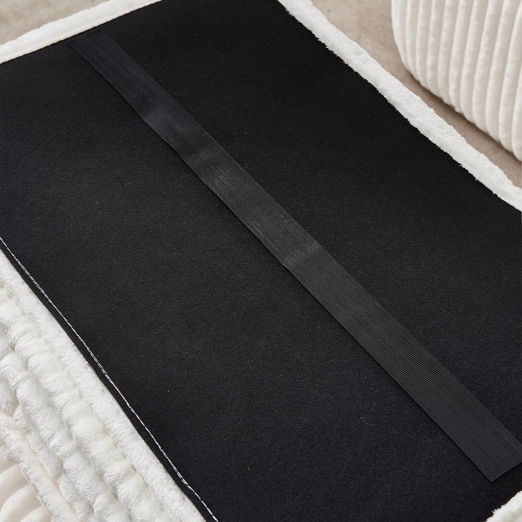 Soft single sofa with backrest and armrests, made of flannel and 30D high-resilience foam