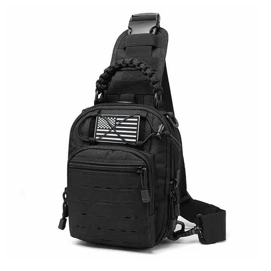 Multi functional chest bag, outdoor sports cycling chest bag, men s single shoulder diagonal cross bag чёрный