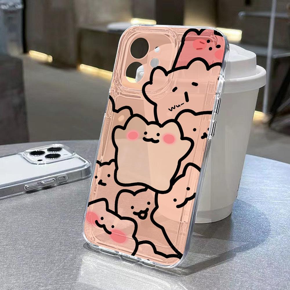 Silicone Cat Animal Phone Case For iPhone 16 Pro Max Funda iPhone 11 14 15 13 12 XR X XS 7 8 Plus SE 16promax 15promax Covers