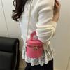 Double zipper mini chain fashionable personality simple trend portable shoulder crossbody cylinder women's bag