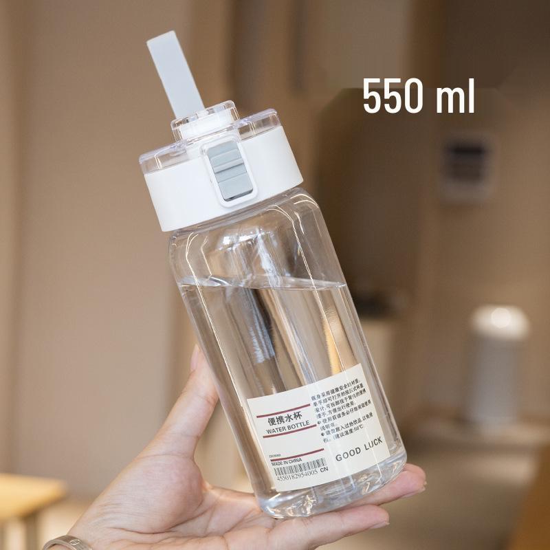 Large Capacity Cartoon Straw Cup for Kids - Portable Outdoor Plastic Water Cup