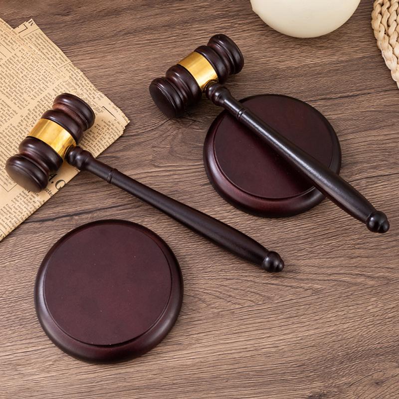 Perfect Desk Accessory, Wooden Gavel And Sound Block Set For Lawyers, Judges, Chairmen Of The Board Auction, Club Presidents