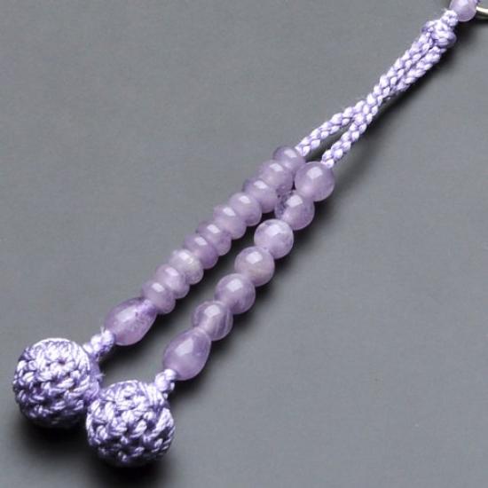 Buddhist altar shop Takita Shoten Prayer beads Jodo sect formal prayer beads Shiunseki Rokuman Jodo 8 inches pure silk Hana Bonten tassel Kyoto prayer