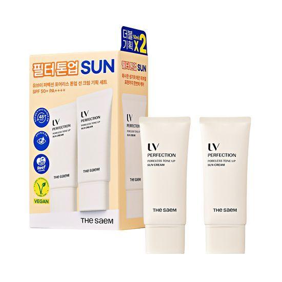THESAEM UV Perfection Poreless Tone-Up Sun Cream 50ml 1+1 Promotion