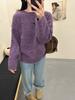 Women Autumn Winter Loose Knitted Sweater Soft Warm Long Sleeve Solid Color Casual Oversized Pullover Daily Streetwear Tops