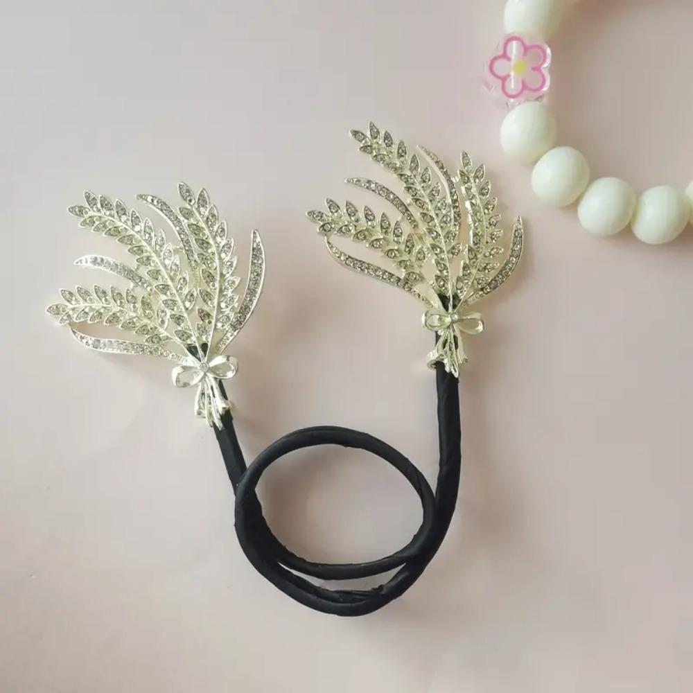 

Заколка для волос со стразами и перьями, элегантная бигуди для волос, ловкий создатель пучков, длинные густые аксессуары для волос для женщин 1PCS