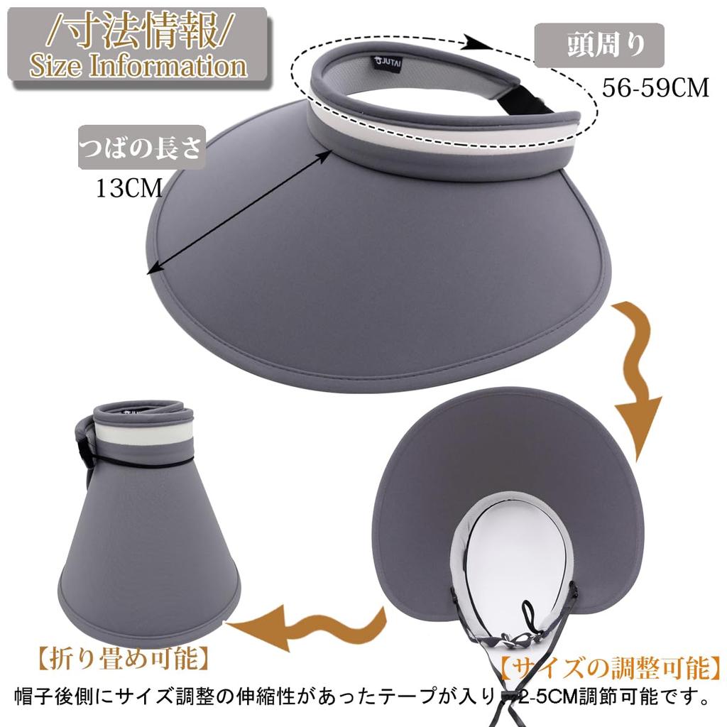 Sonne UV Sonne Breit UV Kinn Klein Schweiß Groß Outdoor [Sandyting] Damen Visor, Schutz, Hut, Krempe, Schutz, Riemen, Gesicht, Saugfähig, Kühl, Größe,