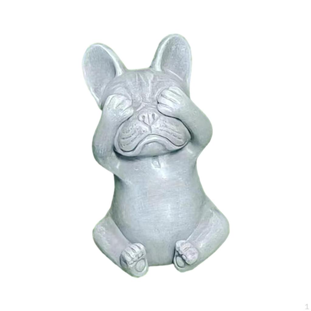 Statue Dog Sculpture Creative Sitting Garden Ornaments Outdoor Flower Beds Decor Gift