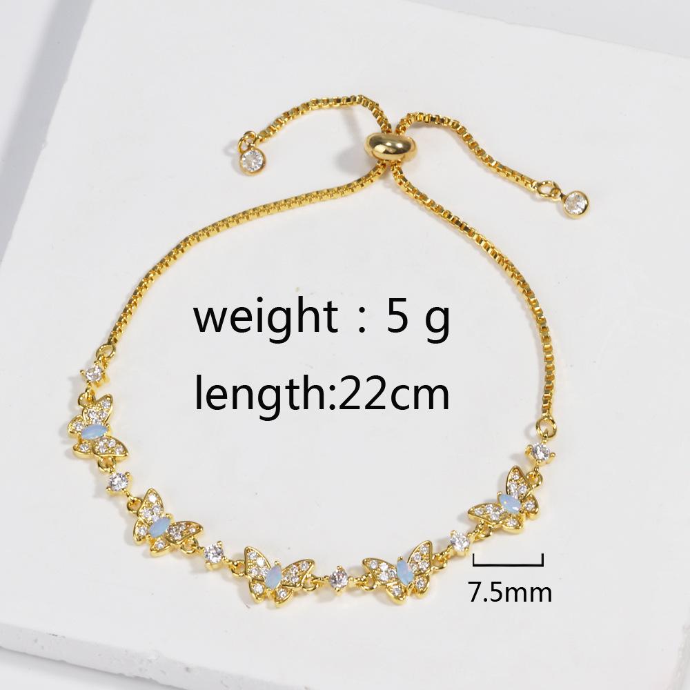 Women's Cross-border Heart Bow Zircon Bracelet - Niche Love Design