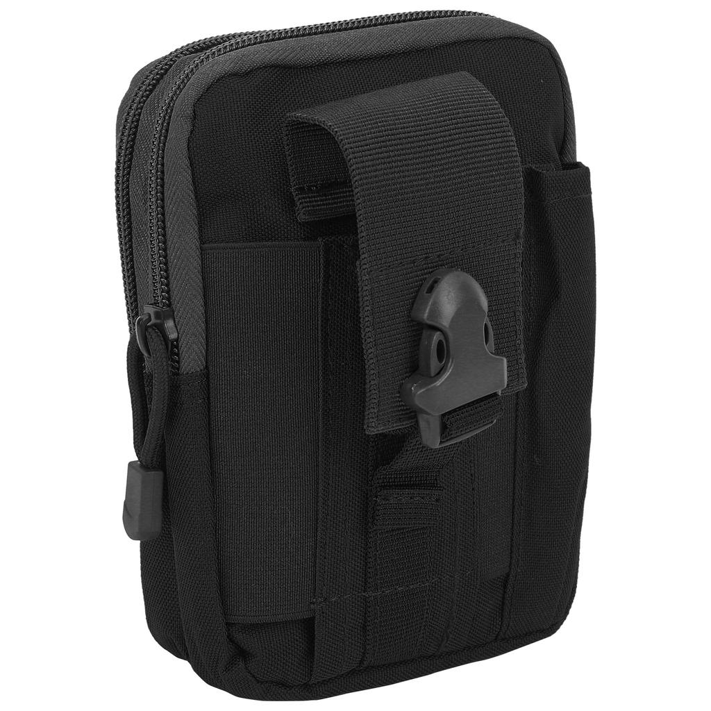 Molle Pouch EDC Belt Waist Bag Outdoor Multipurpose Military Waist Pack with Cell Phone HolderBlack