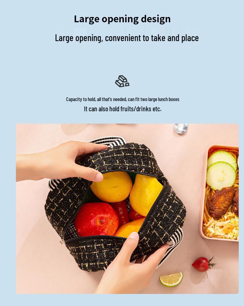 Chuangna Stylish Insulated Lunch Bag with Large Capacity and Thickened Aluminum Foil for Outdoor Use