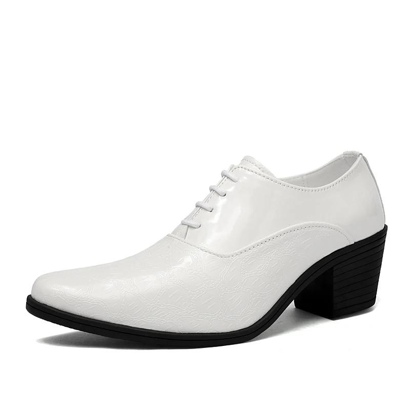 New Arrival Pointed Men's Shoes Red Leather Shoes Big Size 46 Men Height Increasing High Shoes for Men Zapatos Hombre De Vestir