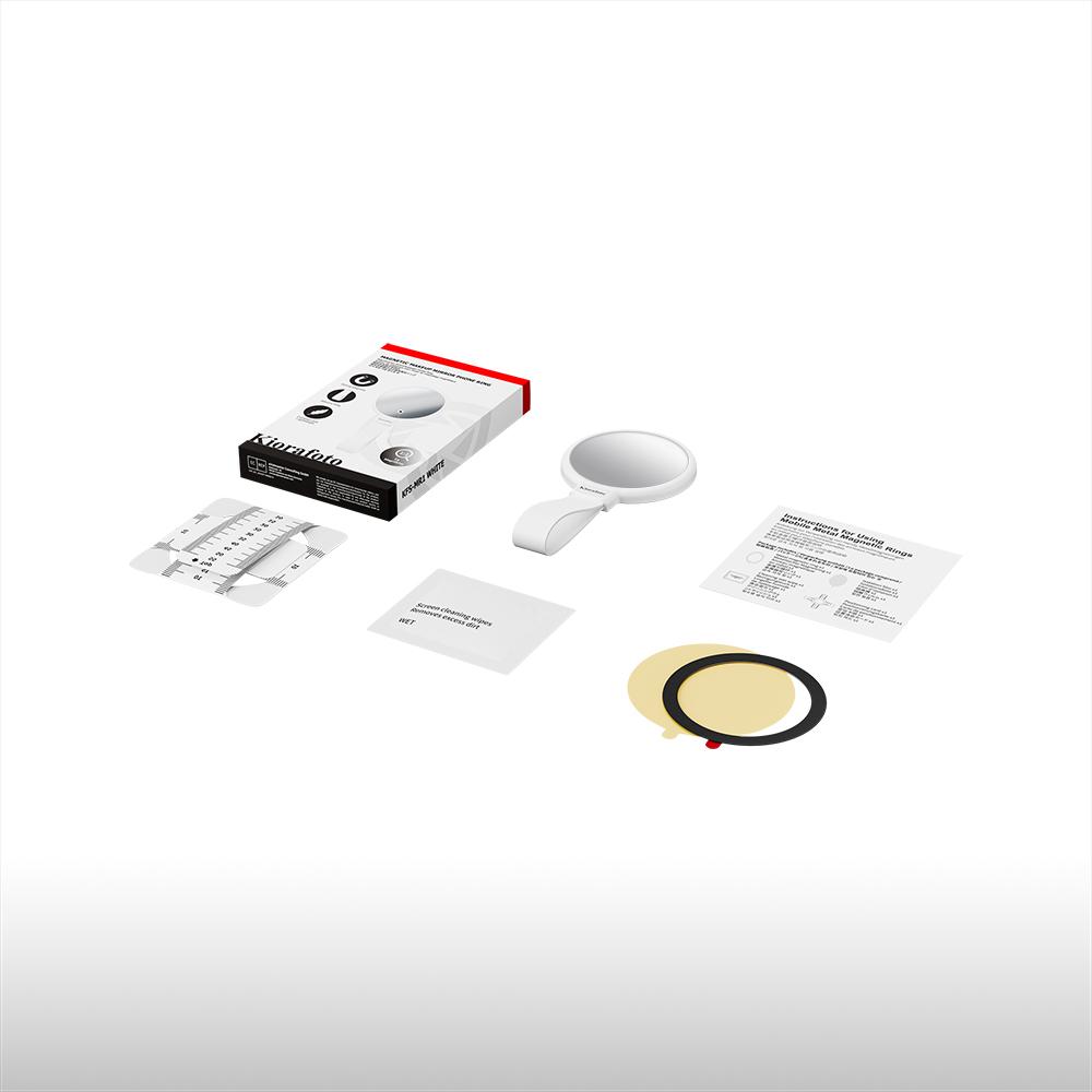 Magnetic Makeup Mirror Phone Ring Holder Selfie Mirror Magsafe with Anti-drop Grip for iPhone 15 14 13 12 for Makeup Vlog Stream