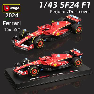 1:43 Ferrari SF24 F1 Auto Modell Saison 2024 16# Leclerc 55# Sainz Legierung Luxusfahrzeug Diecast Formel Rennspielzeug Geschenk