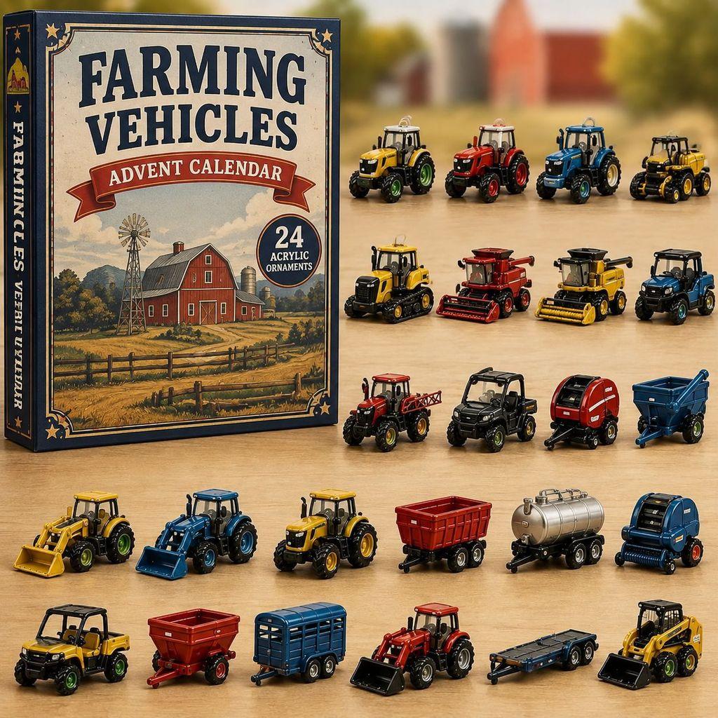 Transportation Advent Calendar With Acrylic Material For Holiday Gift And Kids Play