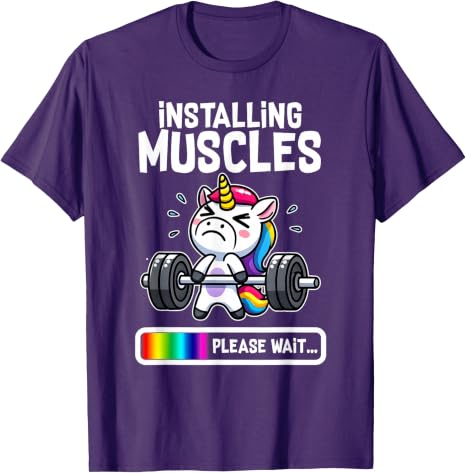 Funny Cute Unicorn Workout Gym Fitness Weightlifting Gift T-Shirt
