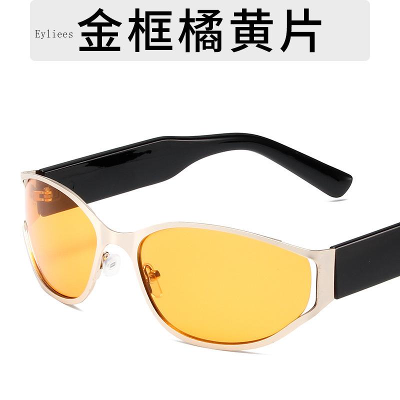 

Vintage Oval Punk Sunglasses Women Luxury Brand Design Curved Frame Sun Glasses Men Fashion Eyewear Shades Goggles UV400
