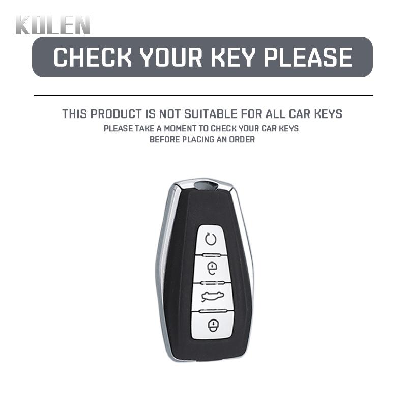 Abs Carbon Fiber Car Key Case Cover For Geely Coolray X6 Geometry C Emgrand Global Kulrey Hawk Gx7 Okavango Shell Accessories