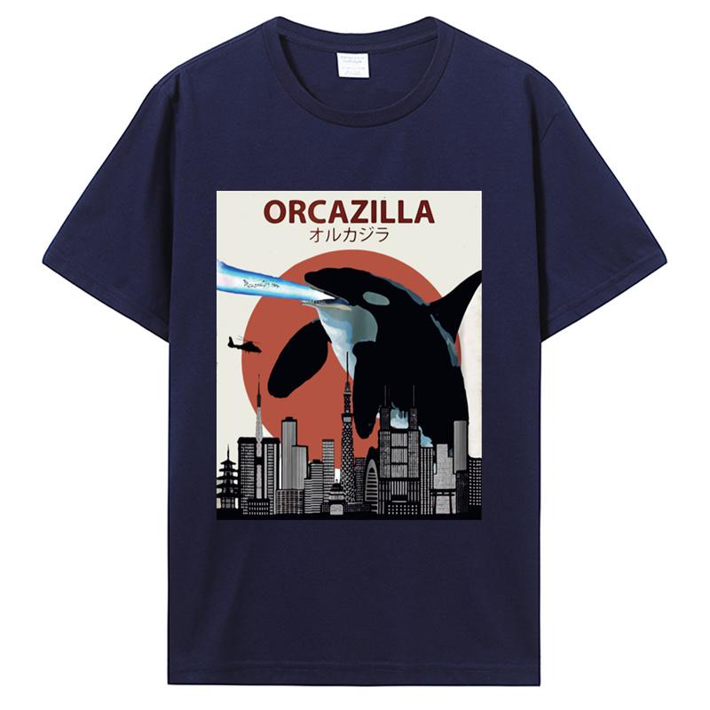Hot Sale Fashion Cotton Tshirt Orcazilla Funny Killer Whale Tshirt Orca Lovers Gift Men Oneck Funny Tee Shirt S