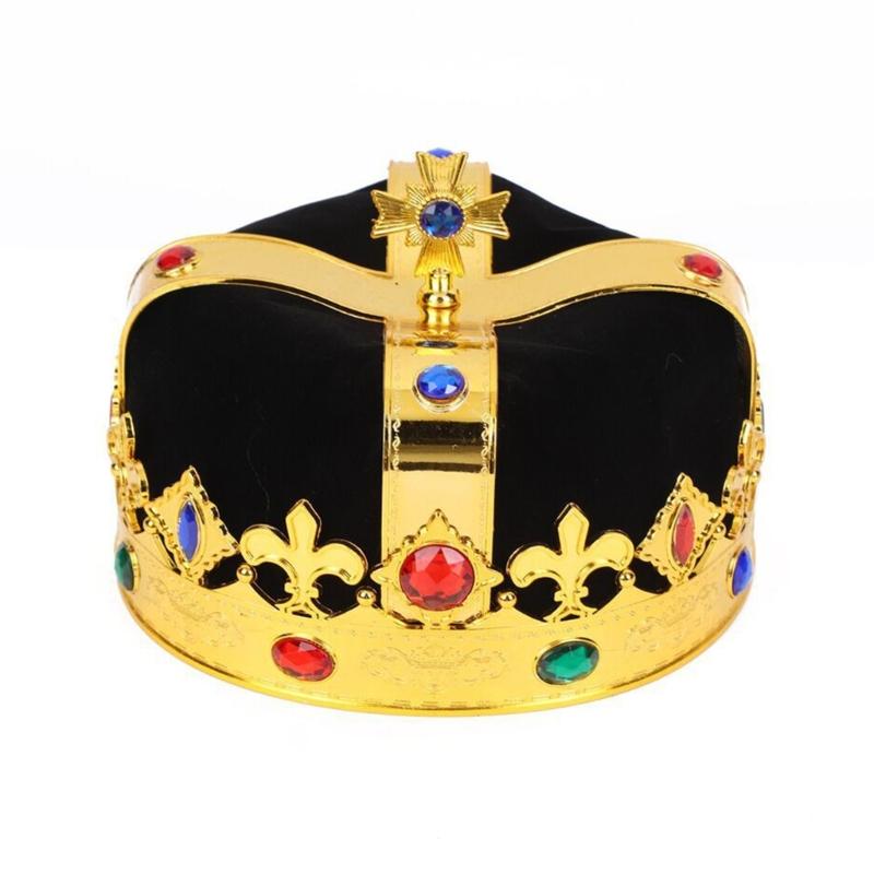 Shining Party Crown Hats for Birthday Wedding Celebration Cosplay King Crowns Show Performances Costume