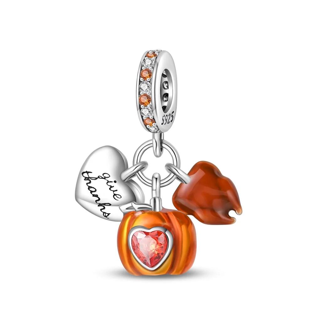 Charms Plata Halloween Pumpkin Pineapple Charmsoriginales Bracelet Beads Jewellery Making Women'S Gift