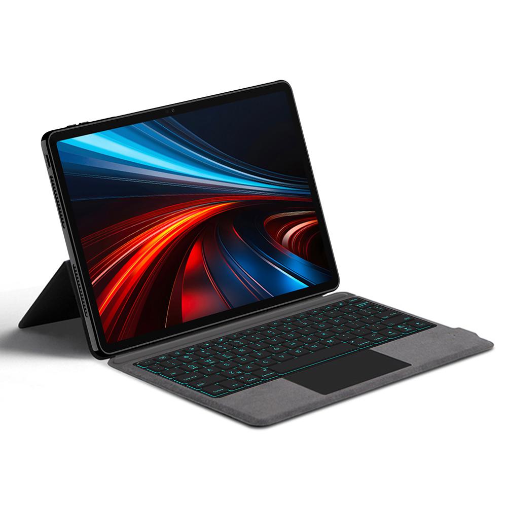 

For Honor Pad GT Leather Case+Touchpad Bluetooth-Compatible Keyboard with Backlit A