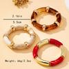 A Fashionable Women's Elastic Bracelet, Bohemian Style Beaded Resin Bracelet, Suitable for Daily Wear, Vacations, and Gift-Giving