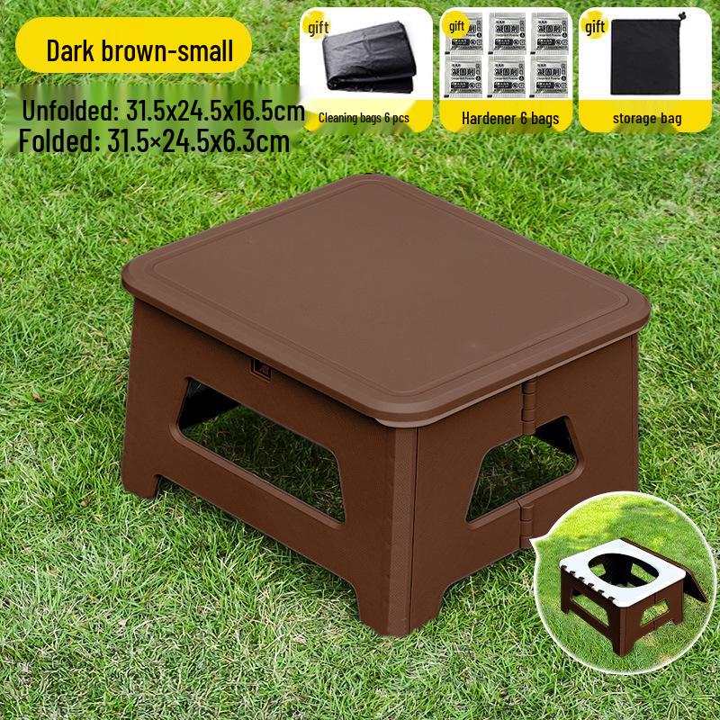 Portable Outdoor Camping Folding Toilet Seat - Odor-proof for Children & Adults