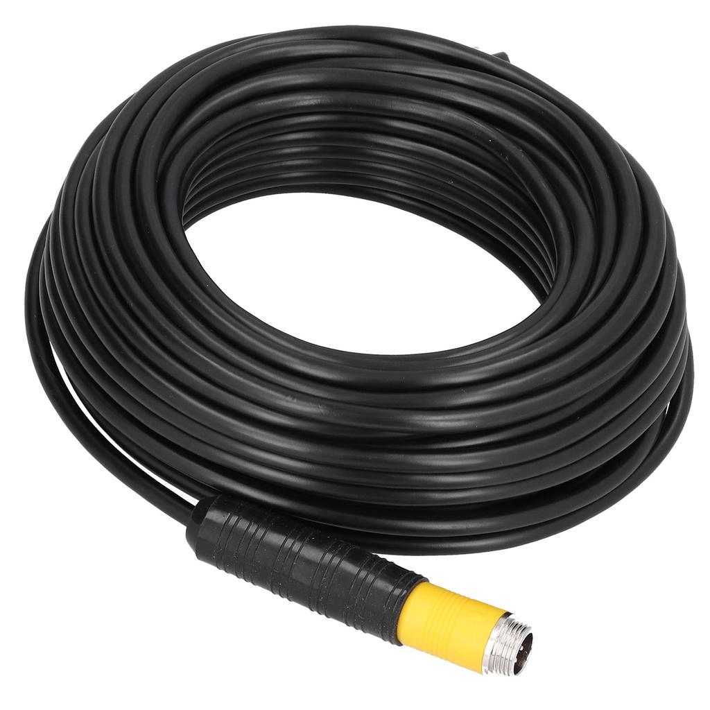 50ft 4Pin Car Video Extension Cable with Waterproof Shielded for CCTV Rearview Camera Truck Trailer