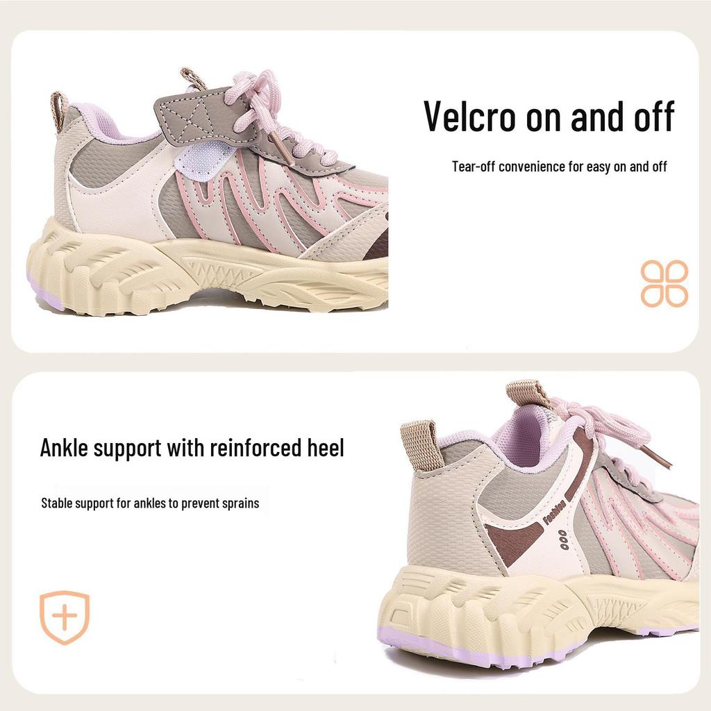 2026 Lightweight Kids' Running Shoes - Soft Sole, Double Mesh, Unisex for Boys and Girls, Spring/Autumn Sports Sneakers