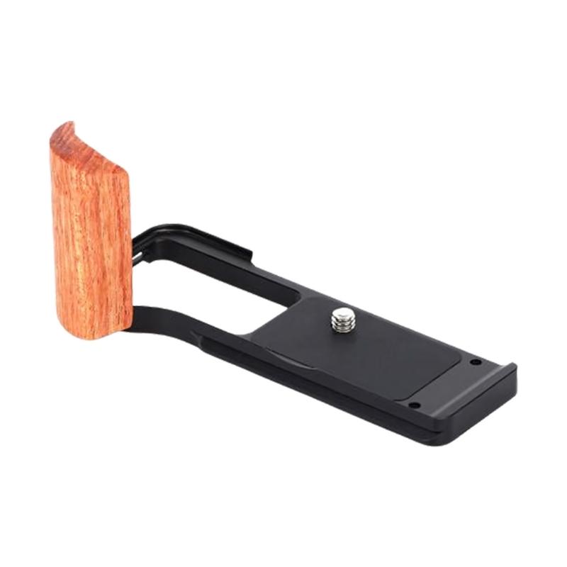 High Precise Aluminum Base Wooden Handle For R50V Cameras Hand Grip Improved Ergonomics And Durability 1/4inch Screw