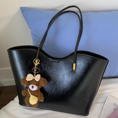 Borsa a tracolla retrò di grande capacità Borsa a spalla singola alla moda Borsa tote casual per la scuola e il pendolarismo