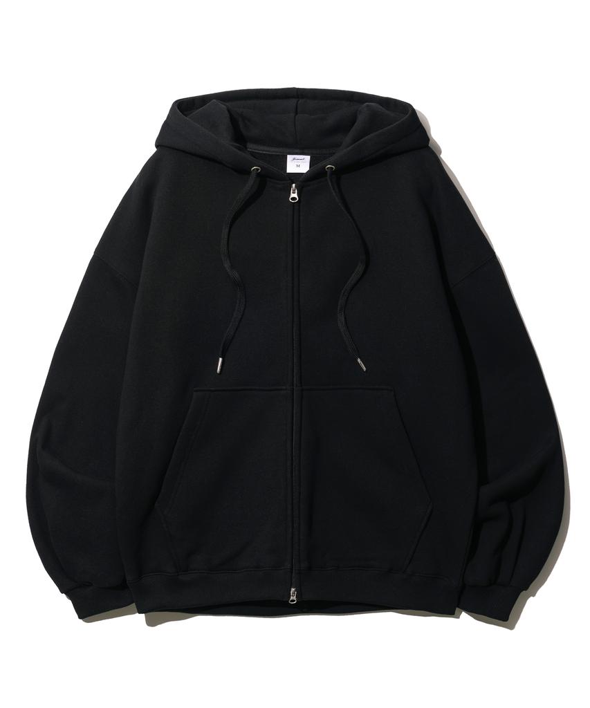 Jemut Pile Oversized Two-Way Zip-Up Hoodie (6 Types) Black Kjhd2407