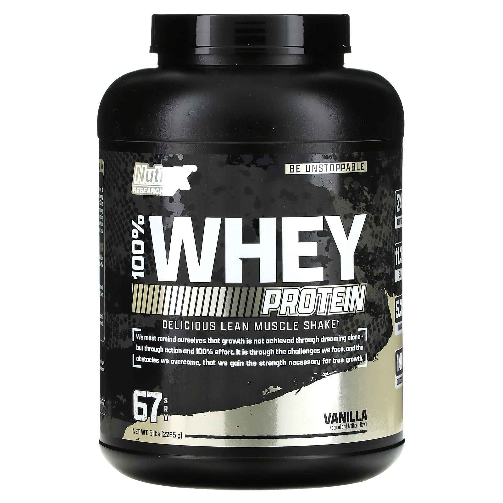 

100% Whey Protein, Vanilla, 2,265G (5Lbs)