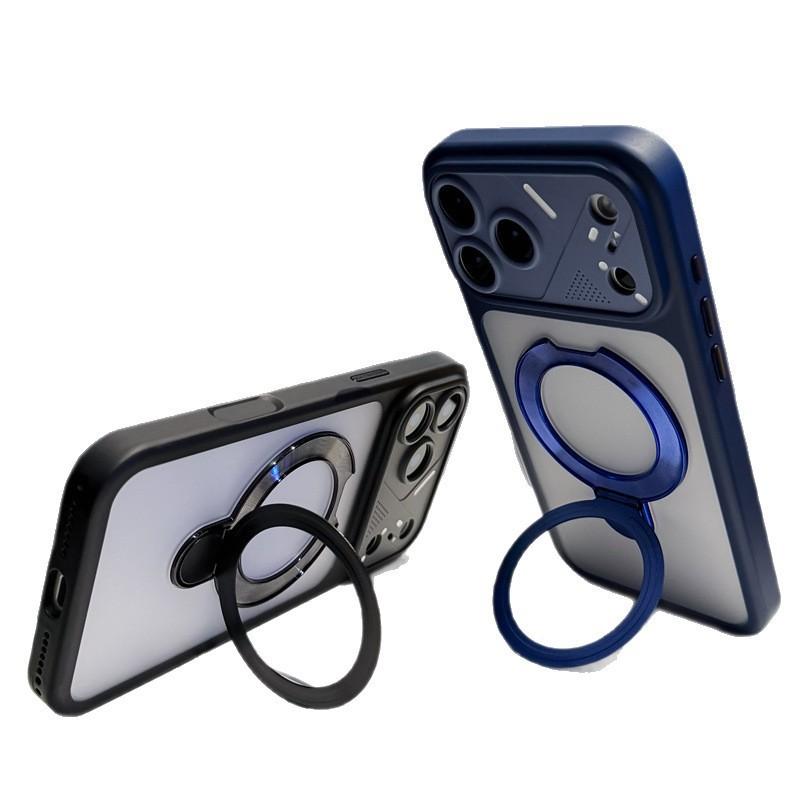 Applicable To iPhone17promax Mobile Phone Case, Armor, Magnetic Suction Bracket, Apple 16 Large Windows, Anti-drop 15 Protective Case.