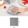 2/5/10pcs Gray Bamboo Charcoal Thickened Super Absorbent Dishcloth Oil Resistant Kitchen Wipes Microfiber Cleaning Cloths
