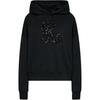 Polo Letter Hooded Pullover Short Loose Long Sleeve Sweatshirt Women Sweatshirt Black 211846858001