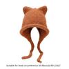Unisex Solid Color Crochet Hat Cat Kitten Ear Shape Hat Warm Fluffy Winter Crochet Warm Skiing Supplies for Adult Teens