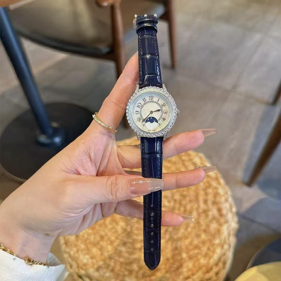 

Высококачественные часы для свиданий, мастер, same moon phase, кварцевые, Ronjia, календарь, стиль, сердце, луна, женские часы, швейцарские, наручные