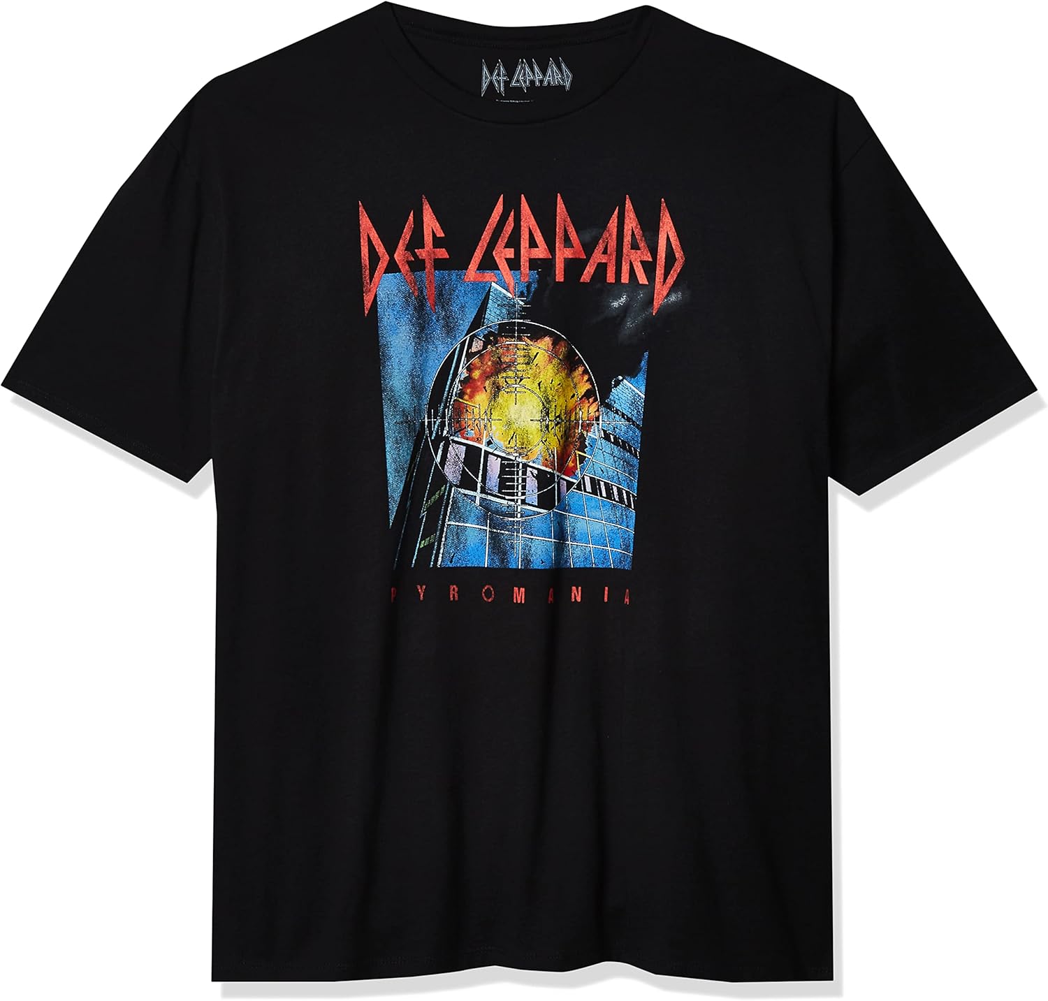 

Goodie Two Sleeves Men s Def Leppard Pyromani Adult T-Shirt 5XL різнокольоровий