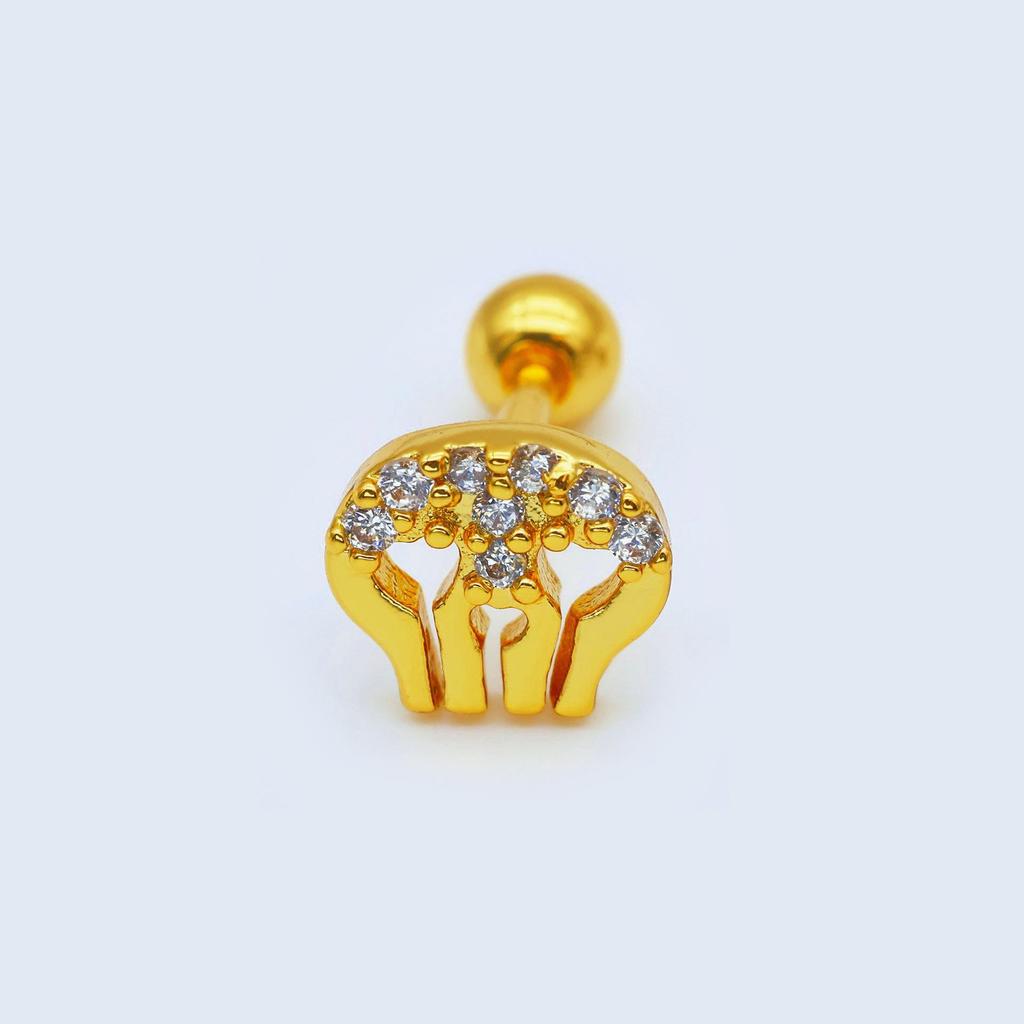Unisex Fairy Zircon Studs: Ear, Nose, Tongue & Lip Piercing Jewelry