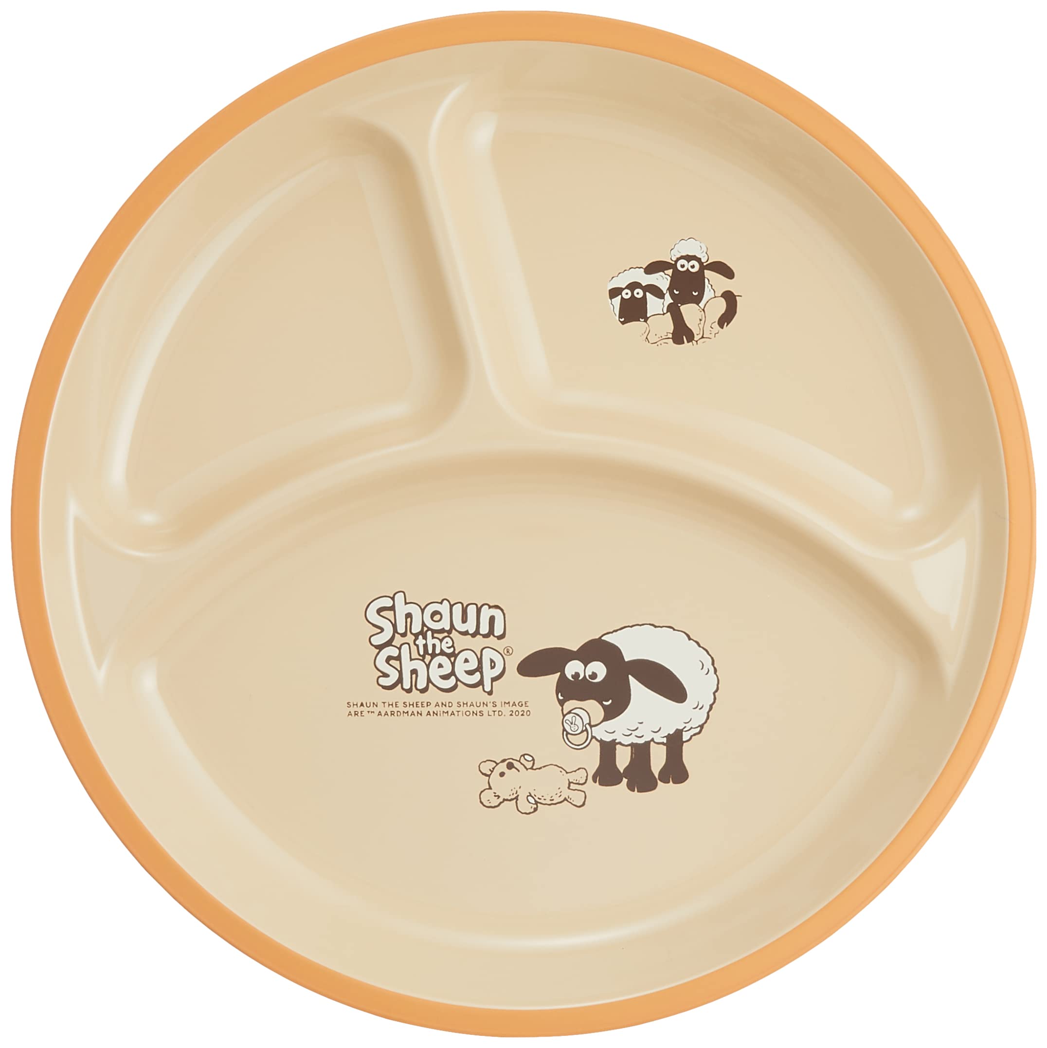 

Aito the Lunch Shaun 246006 Shaun Sheep Plate, Divided, Approx. 26cm, & Timmy,