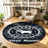 Round Rug Custom NameDerby County Pattern Non Slip Carpet Home Floor Decor