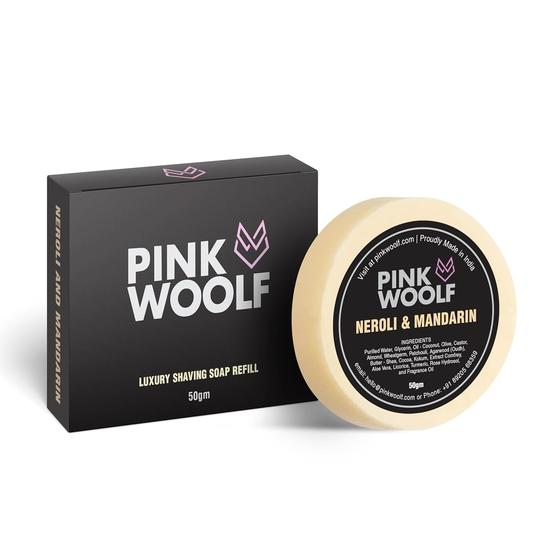 

Мужское мыло для бритья Pink Woolf | НЕРОЛИ И МАНДАРИН (ПОПОЛНЕНИЕ) | Создает обильную пену для гладкого | Нежный и подходит для всех типов кожи | 50г (Пакет из 1)
