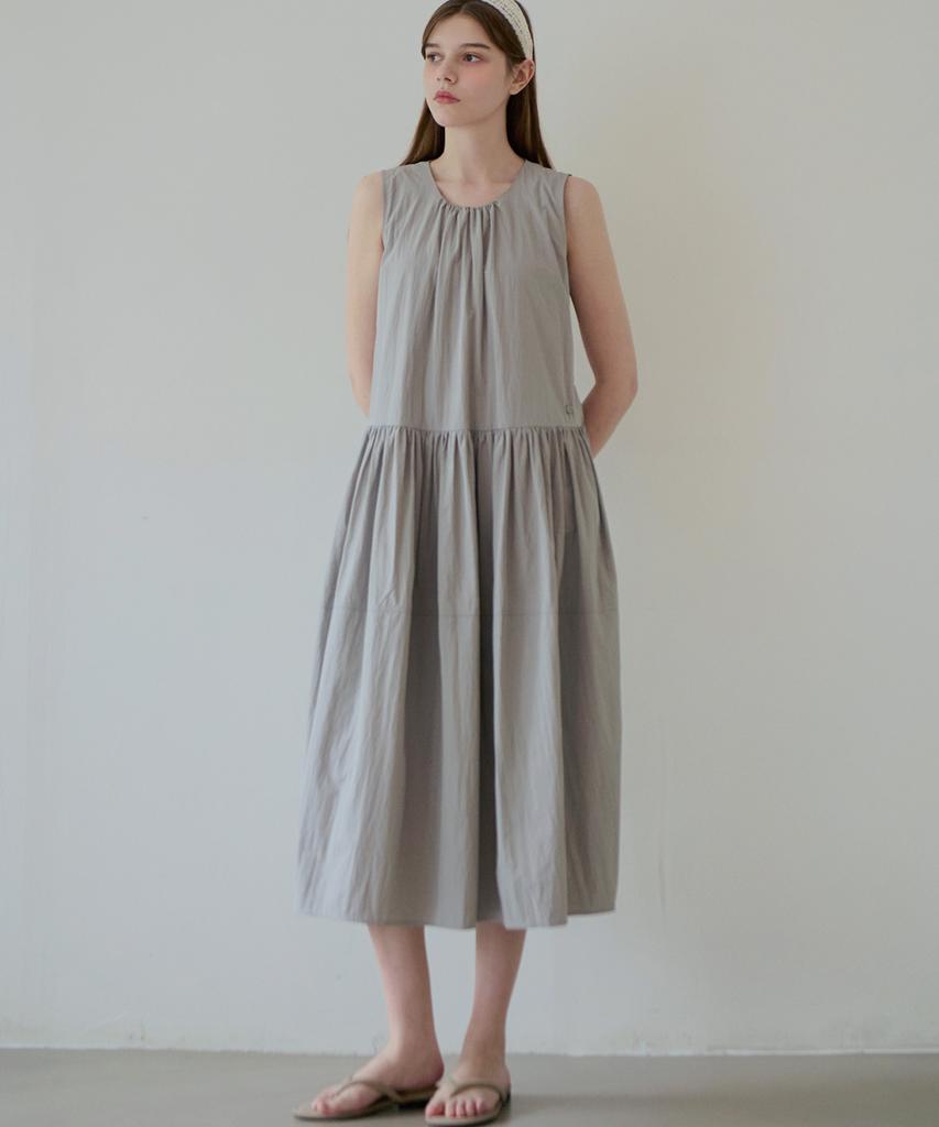 LUSIDA Mood Shirred Sleeveless Dress_2 Colors