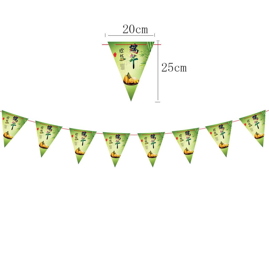 Dragon Boat Festival Paper Flag Supermarket Shopping Mall Atmosphere Layout Hanging Flags Pennant Banners