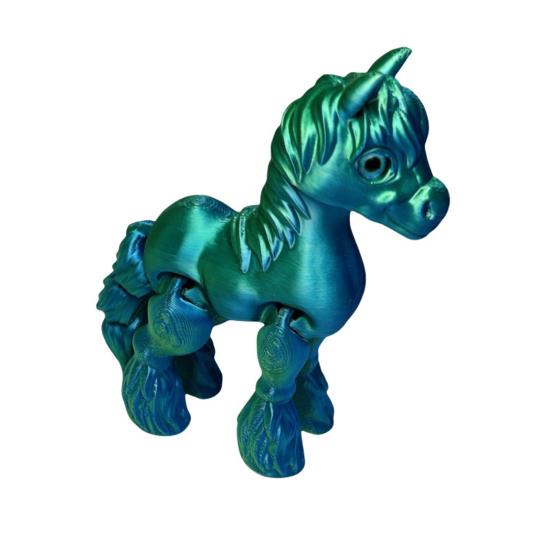 3D Printed Horse Figurine Movable Joints Pony Figure Articulated Animal Model Fidget Toy Home Office Desktop Decoration Ornament
