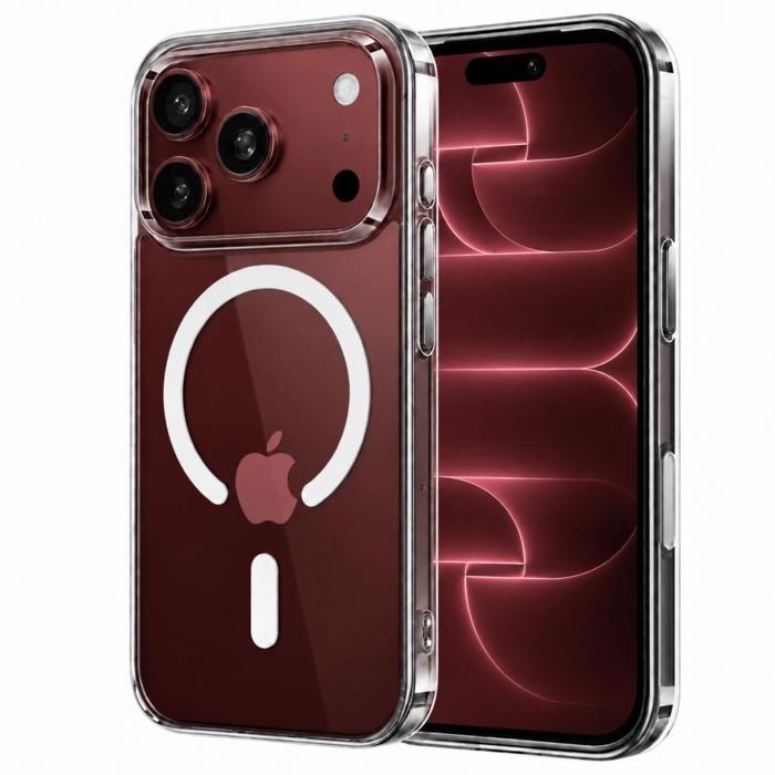 Coque pour iPhone 18 PRO MAX - Silicone Transparent avec Cercle magnétique intégré Phonillico®