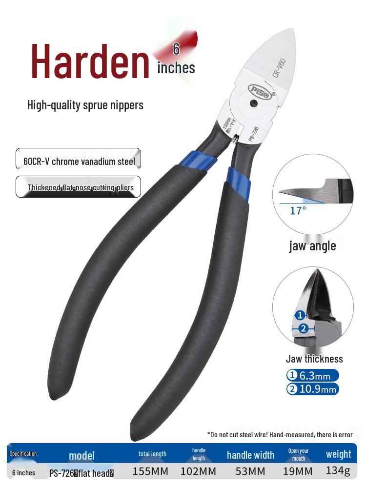 High Hardness Chrome Vanadium Alloy Steel Pliers: Water Mouth, Cutting, Wire, Side, Diagonal Cutters for Industrial Use.