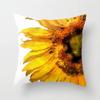 Housse de coussin tournesol jaune Peau de pêche Housse de coussin décorative fleurs champêtres Canapé Salon Décoration de maison Housse de coussin décorative 40X40